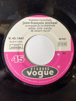 Винтажная виниловая пластинка LP Jean Francois Michael / Les Newstars (France 1969) 7 дюймов
