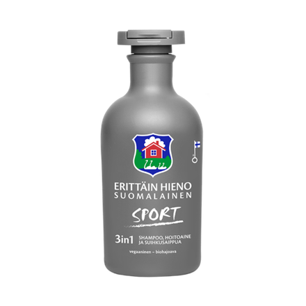 Финский шампунь Orkla Erittain Hieno Sport 3 in 1 - 300 мл., питательный, для ежедневного использования