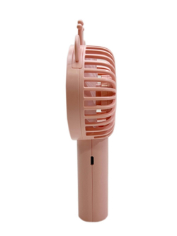 Портативный аккумуляторный вентилятор с ушками беспроводной,персиковый