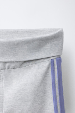 ZARA РАСКЛЕШЕННЫЕ ЛЕГИНСЫ С ЛАМПАСАМИ, СЕРЫЙ МЕЛАНЖ