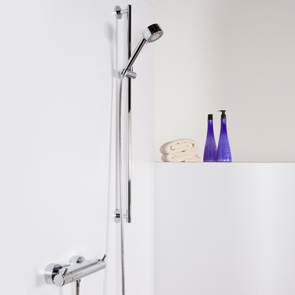 Steinberg Серия 100 Термостат для душа настенный 1/2“ с регулировкой температуры и расхода воды, с защитой от обратного потока, хром 100 3200