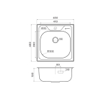 Мойка Omoikiri Saru 48-IN нерж. сталь | Нержавеющая сталь