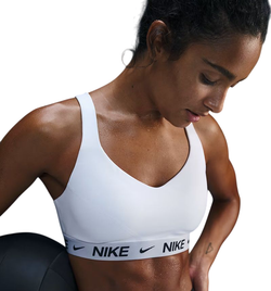 Теннисный бюстгальтер Nike Indy With Strong Support Padded Adjustable Sports - white/stone mauve/black