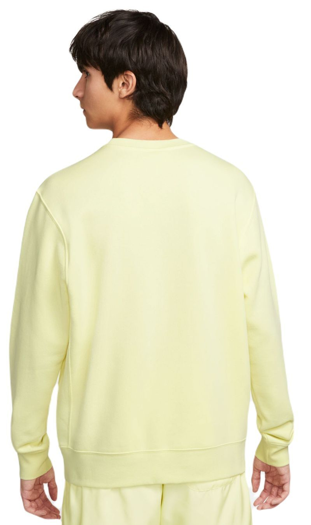 Мужская теннисная кофта Nike Swoosh Club Crew - luminous green/white