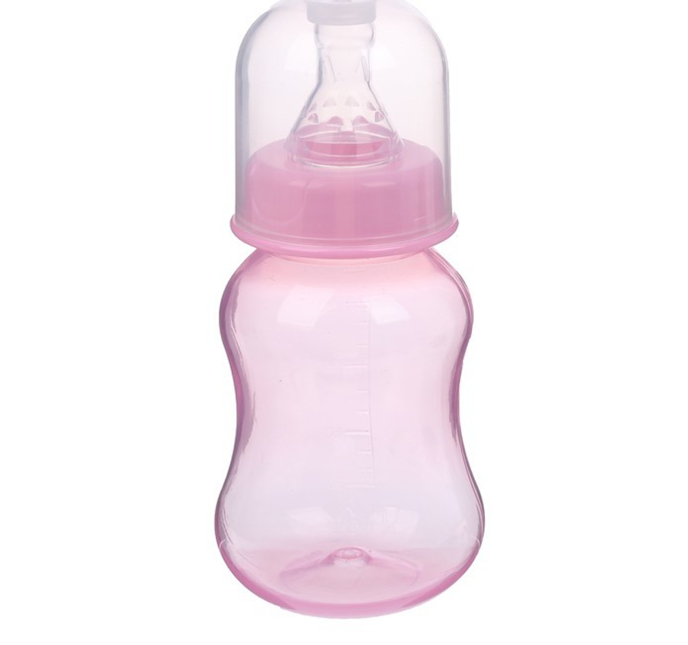 3036276 Бутылочка для кормления приталенная, цветная, 125 мл, от 0 мес., цвета МИКС