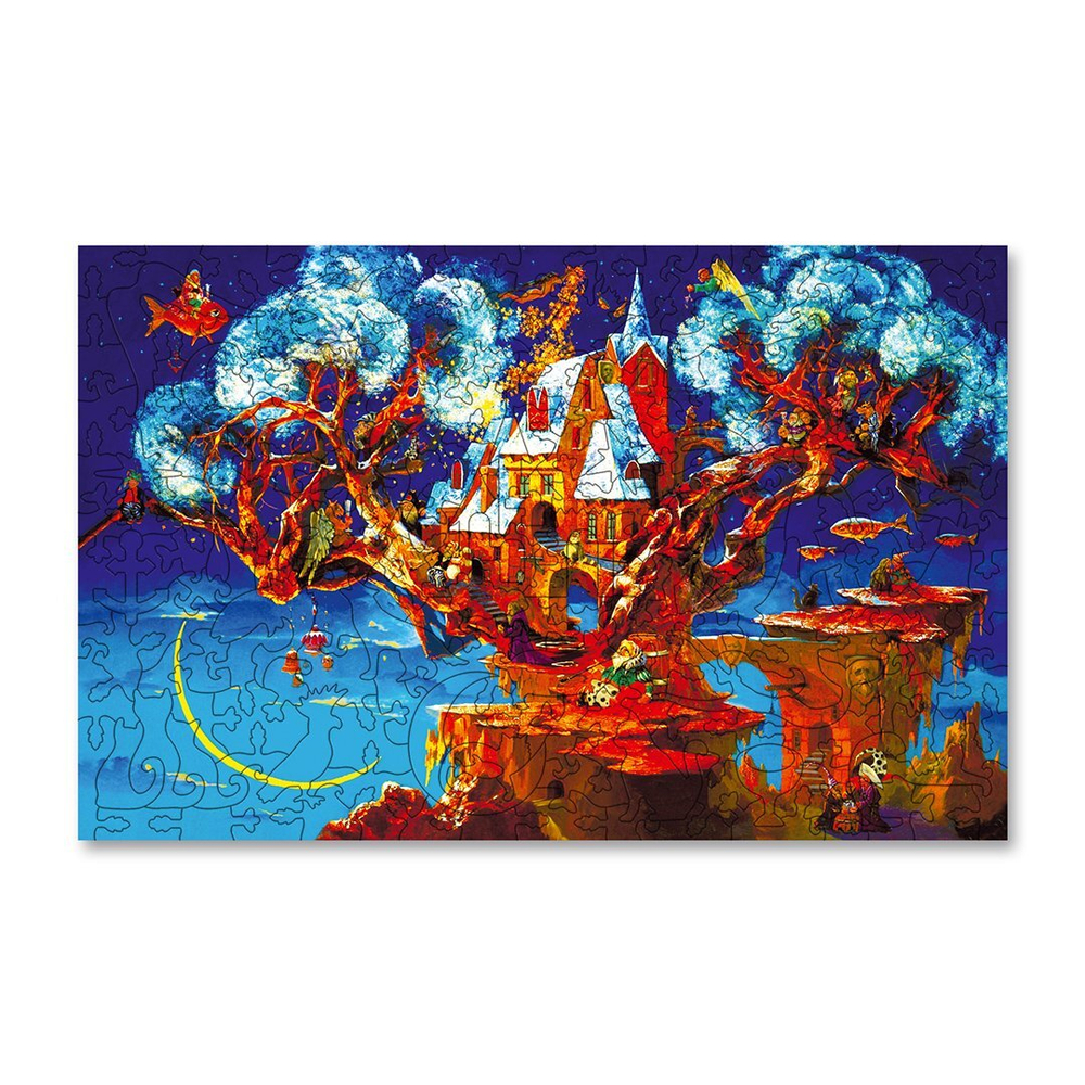 Дерево сновидений от DAVICI - Деревянные пазлы причудливой формы, сказочная картина, которую вы собираете сами