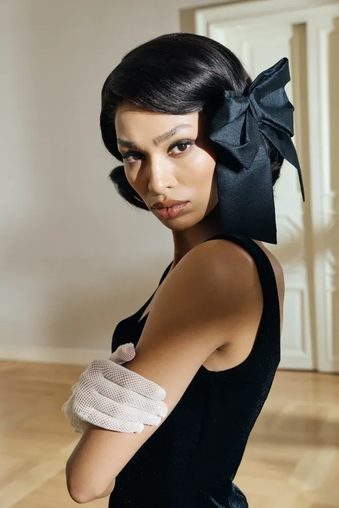 Mirella, заколка - бант из черной тафты