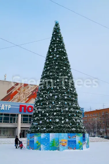 Уличная елка Уральская зеленая 18 м., каркасная, ПВХ, Green Trees (GT18URPVC)