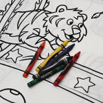 Коврик раскраска Basir с мелками, размер 83*70 см, ПВХ ткань, 4 шт