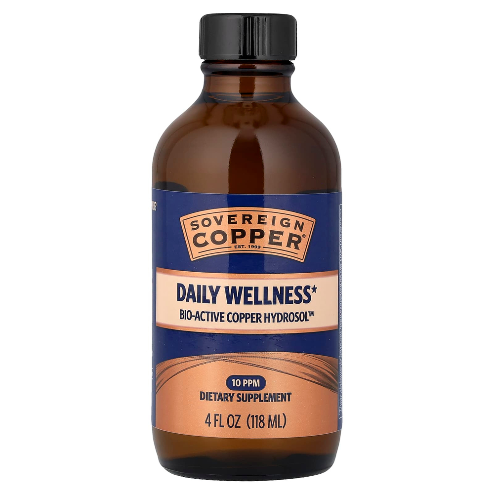Sovereign Silver, Bio-Active Copper Hydrosol ™, 10 част. / Млн, 118 мл (4 жидк. Унции)