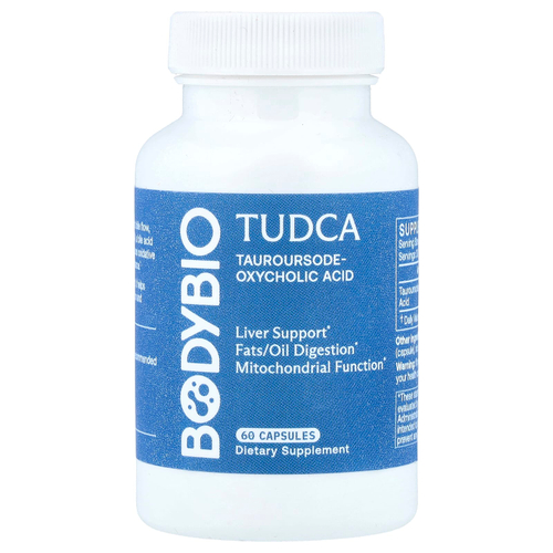 BodyBio, TUDCA, 60 капсул (250 мг в 1 капсуле)