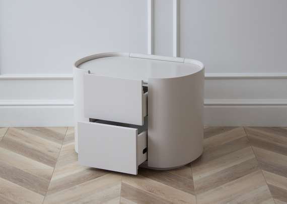 Тумба прикроватная Lagom 2 ящика ширина 60 см (дымка)