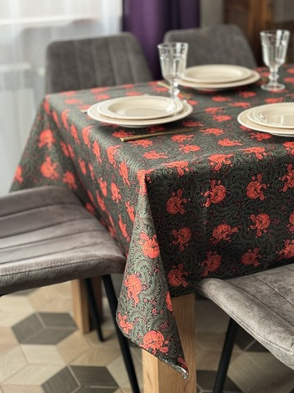 Скатерть "Китайский пион", с водоотталкивающей пропиткой
