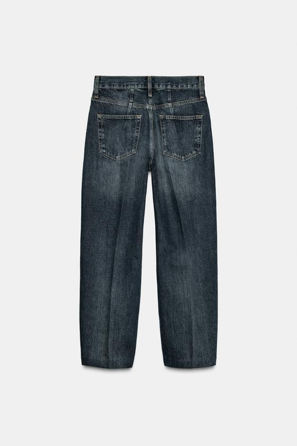 ZARA ДЖИНСЫ СО СРЕДНЕЙ ПОСАДКОЙ — ZW COLLECTION, СИНИЙ