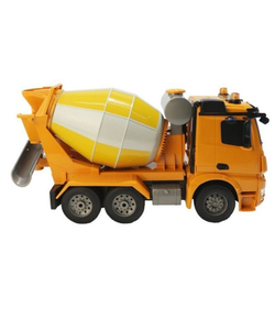 Радиоуправляемая бетономешалка Double Eagle Mercedes-Benz Arocs 1:20 с звуковыми эффектами и подъемным кузовом
