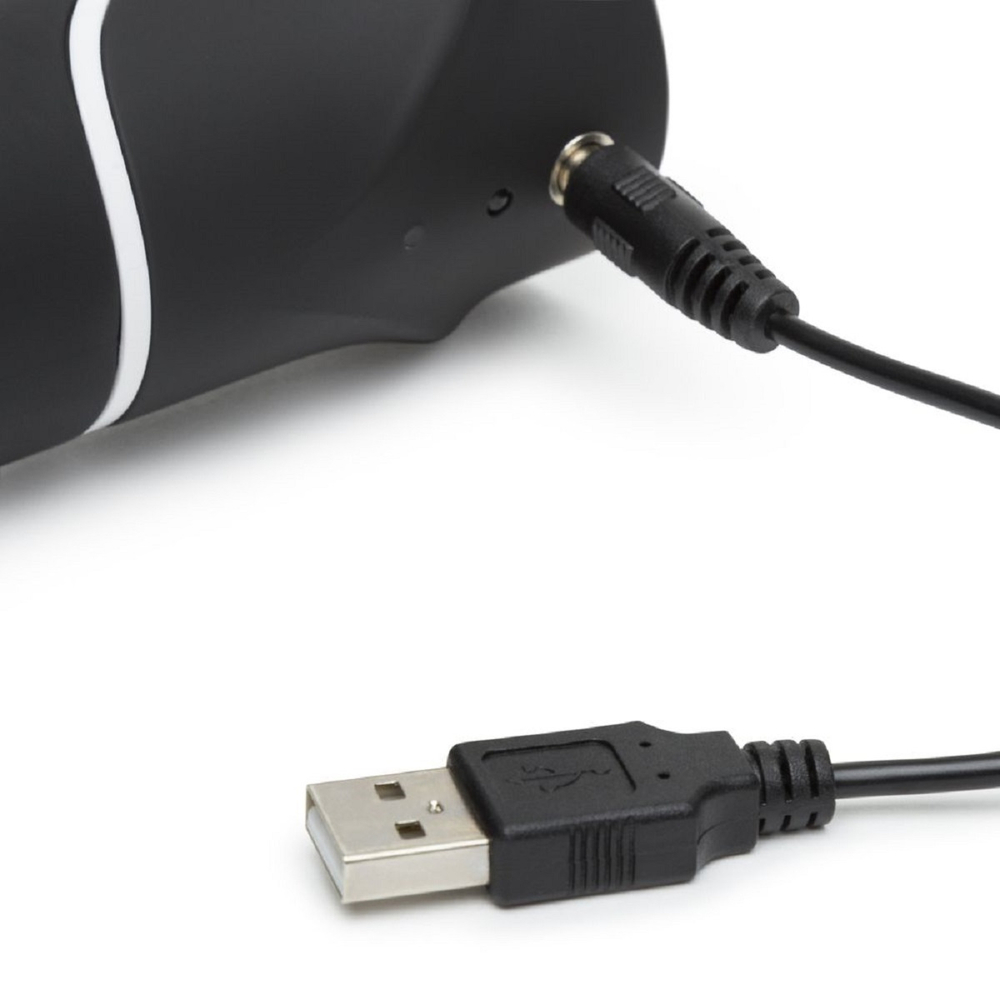 Вибратор с клиторальным стимулятором Happy Rabbit черный 25,5 см