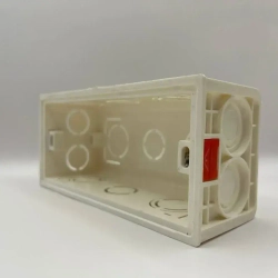 Подрозетник для двойной розетки, прямоугольный 67х145х50 Установочная коробка для монтажа двойных розеток с USB, выключателей, Удобный плавающий крепёж