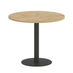 Onix Direct Стол круглый O.SPRG-1 Тиквуд Светлый/Металл Антрацит 900*900*750