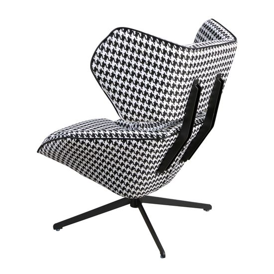 Вращающееся кресло 5142 из ткани черного и белого цвета Испания 
