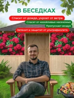 Фотосетка на забор кусты яркие цветы розы 3,16х2 м