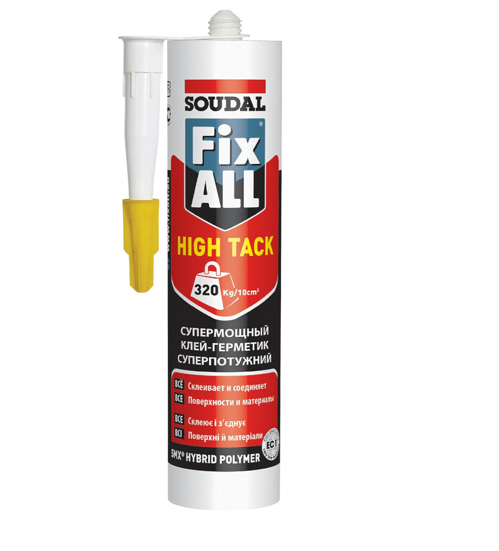 Клей-герметик Soudal Fix All HT белый 290 мл