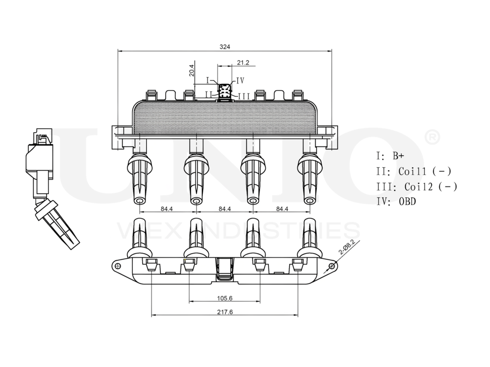 Катушка зажигания UNIO IGC-10046