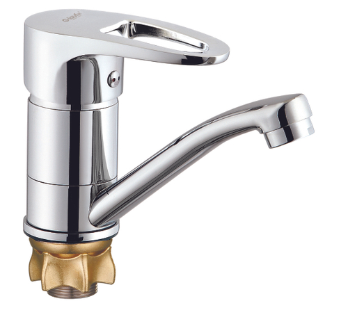 Смеситель для кухни 40к Glauf 4G4-B180 ЛАТ кор. излив, п/гайку