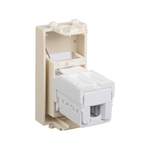 Телефонная розетка RJ-12 модульная, "Avanti", "Ванильная дымка", 1 модуль