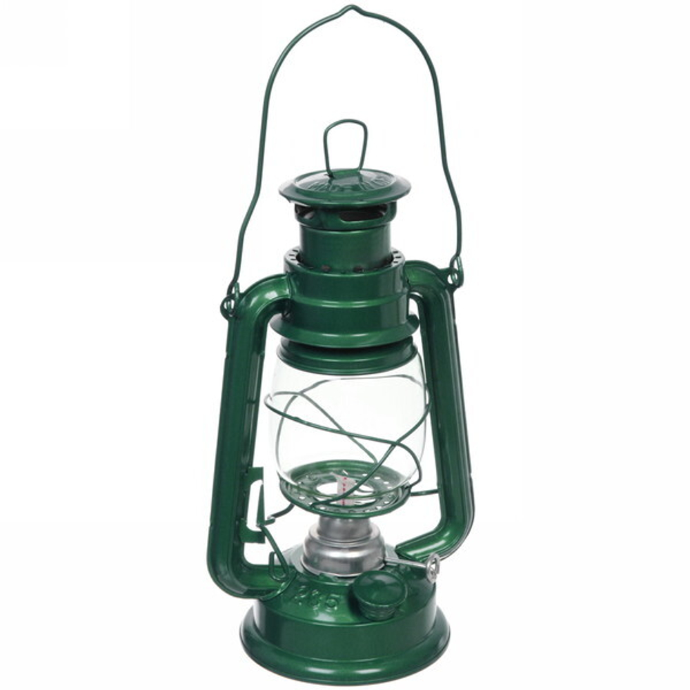 Лампа керосиновая «Винтаж» 24,5см 180мл переносная, цвет зеленый