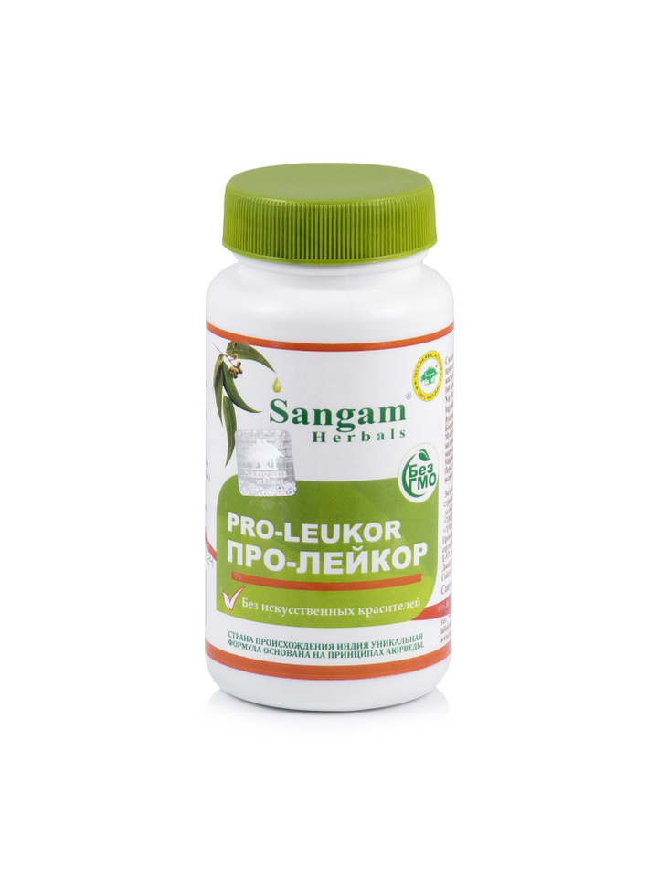 Sangam Herbals Pro-Leukor Про-Лейкор смесь сухого растительного сырья (750 мг) 60 таб