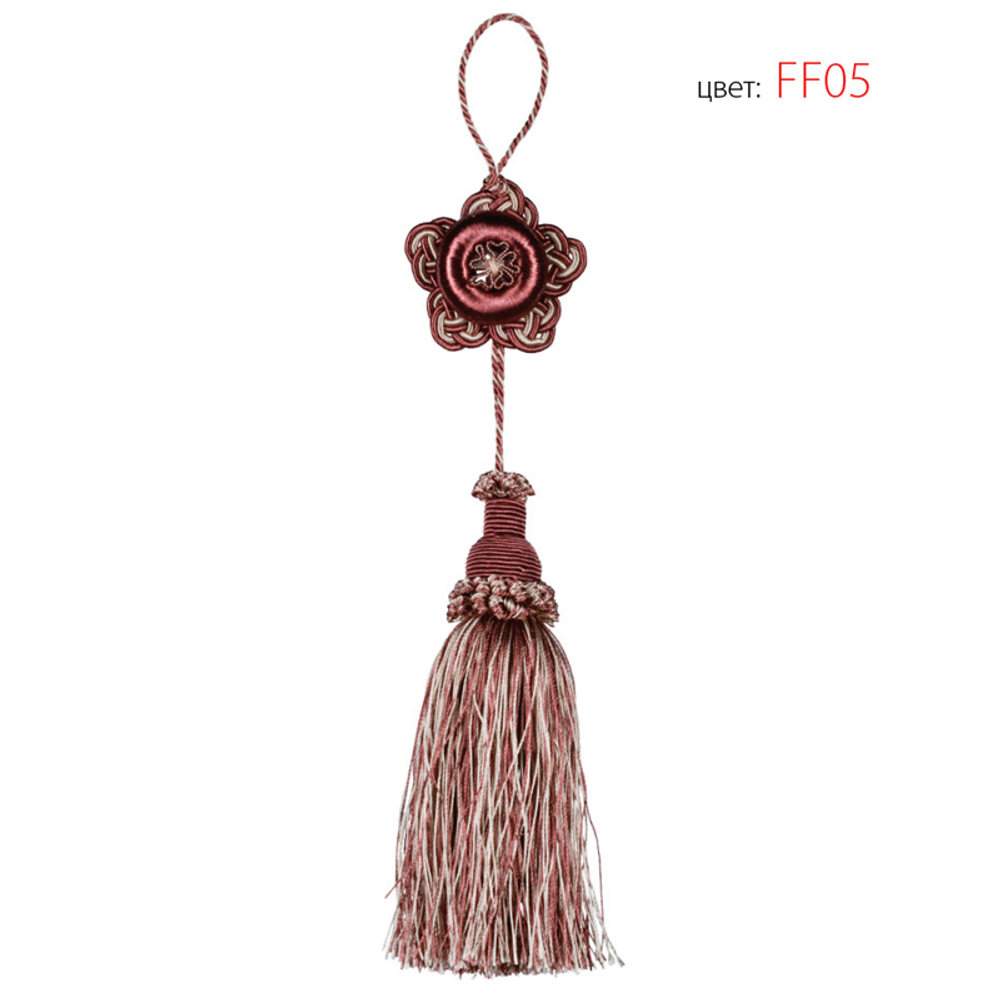 Розетка с кисточкой Modern Trimmings арт. Giati col. FF05 (высота кисти 15 см)