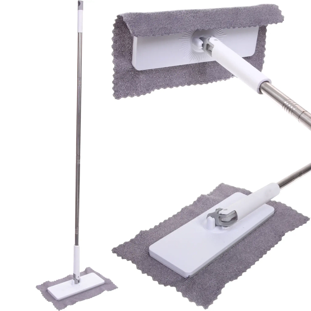 Швабра самозажимная ручка 125см. в комплекте 2 салфетки