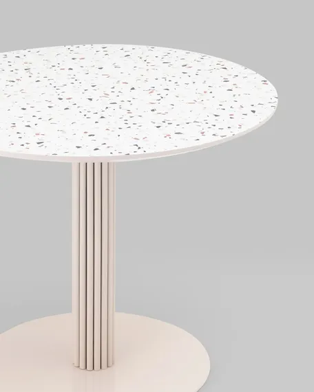 Стол Stem Ø90 см, терраццо