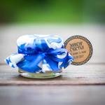 Бонбоньерка с медом на свадьбу, 35 грамм, стиль "Гжель"