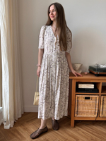 Платье Шарлотта для беременных и кормящих, Айвори с акварельными цветами