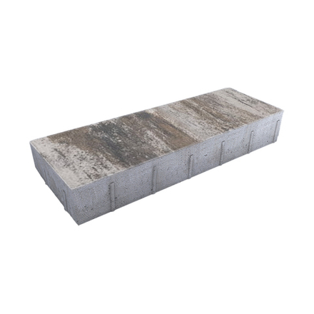 Тротуарная плитка ПРЯМОУГОЛЬНИК 600х200 мм - Листопад гладкий Песчаник