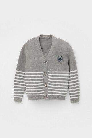 кардиган  для мальчика  КВ 30153/стальной