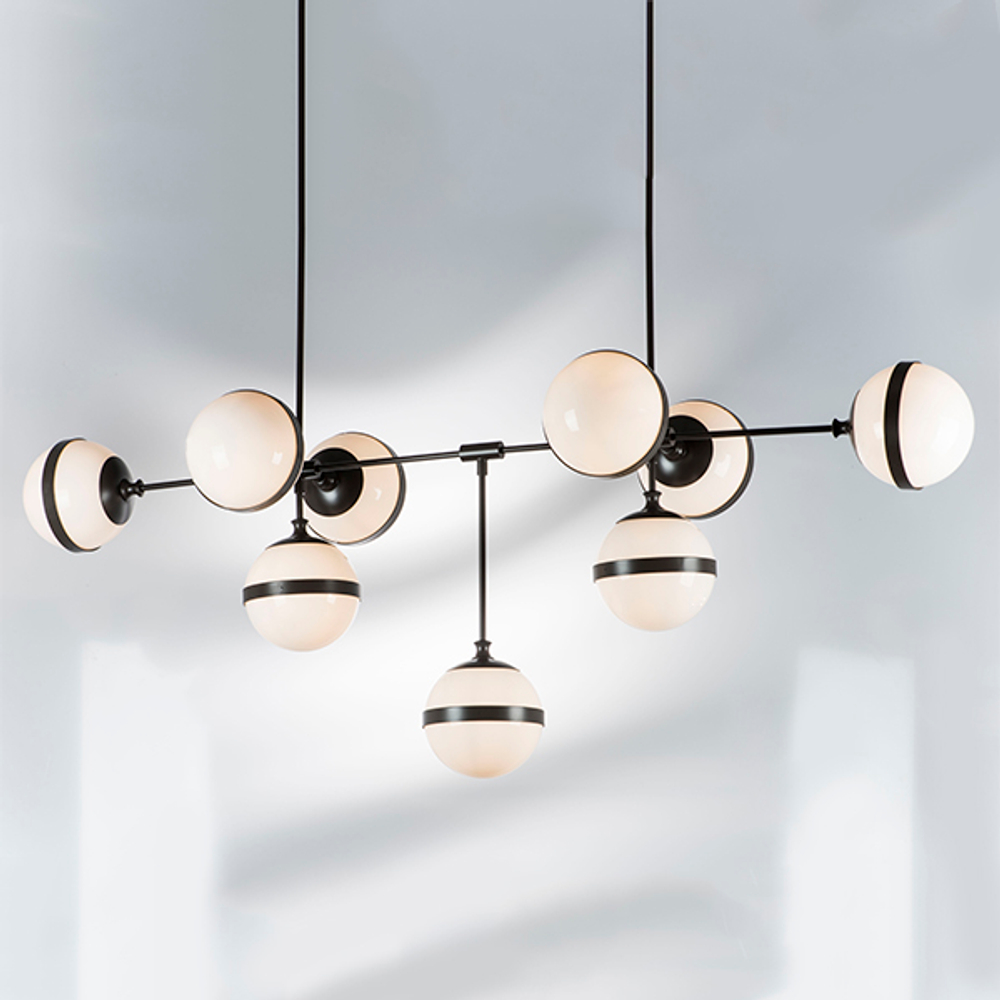 813197 Люстра GLOBO 9х40W E14 умбра/белый