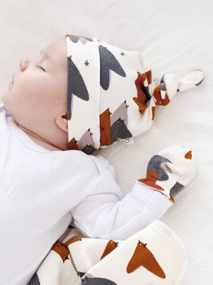 Рукавички-антицарапки Mjölk Птицы/Paprika/Ночное небо, сет из 3х пар