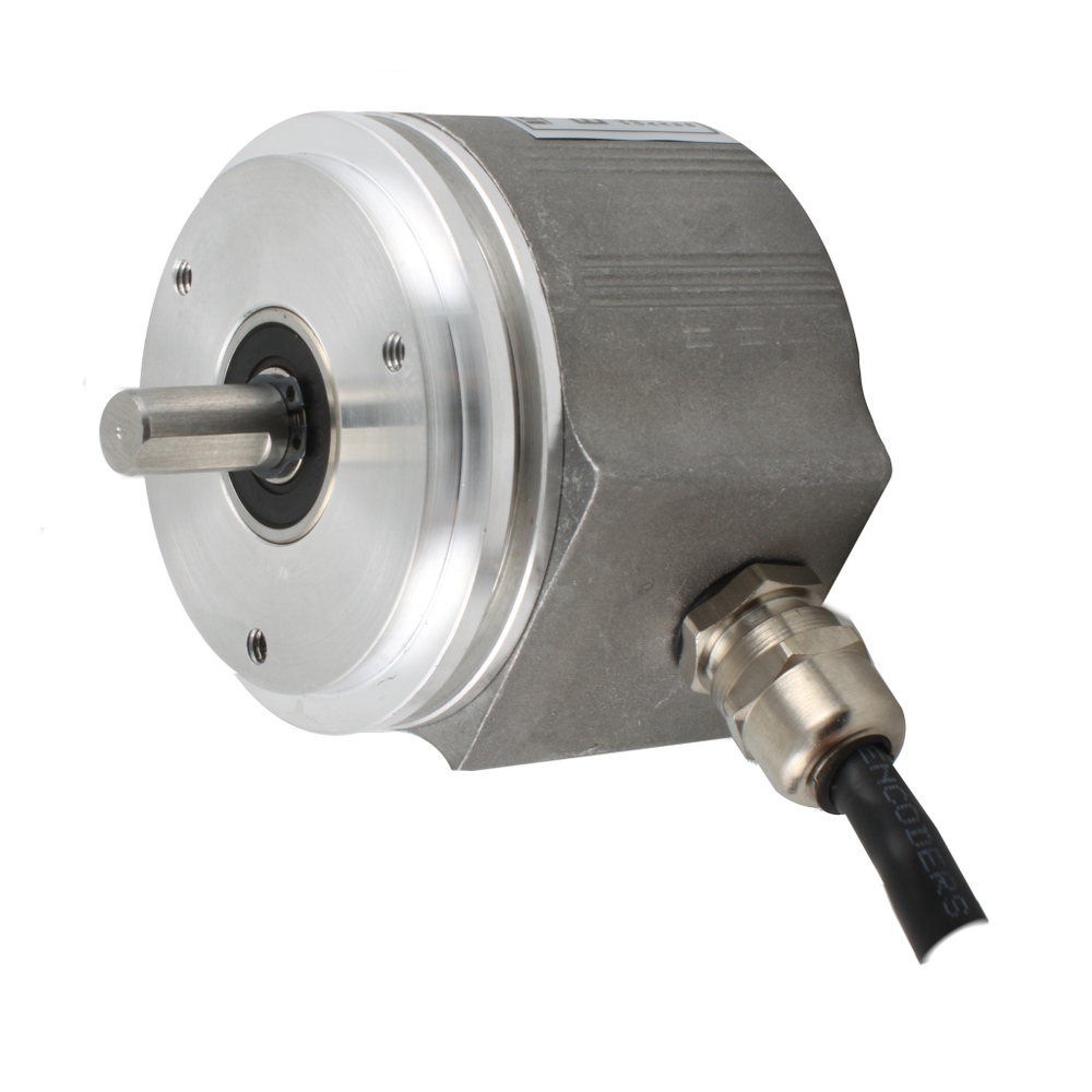 Инкрементальный программируемый энкодер INNOCONT D=58мм, выступающий вал 8мм, сервофланец, 5…30VDC, выход TTL/HT, IP 65