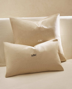 ZARA HOME ОДНОТОННЫЙ ЧЕХОЛ ДЛЯ ДЕКОРАТИВНОЙ ПОДУШКИ, СВЕТЛО-БЕЖЕВЫЙ