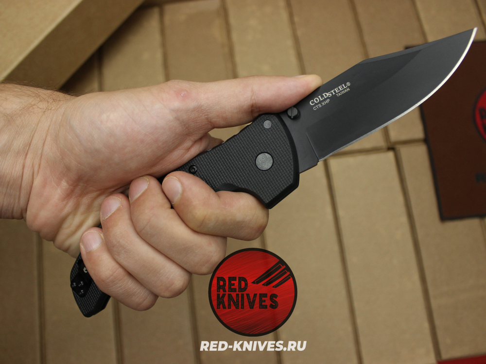 Нож Cold Steel Recon 1 LTW - рукоять черный нейлон, клинок черный RK/Н16