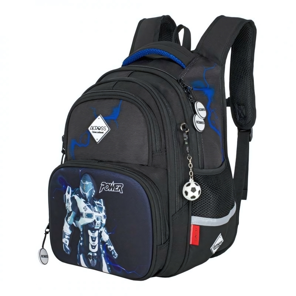 Рюкзак Школьный 40*33*15 см, "Робот", жесткая спинка (Cassh)