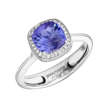 Кольцо с танзанитом и бриллиантами, R0070-37/4