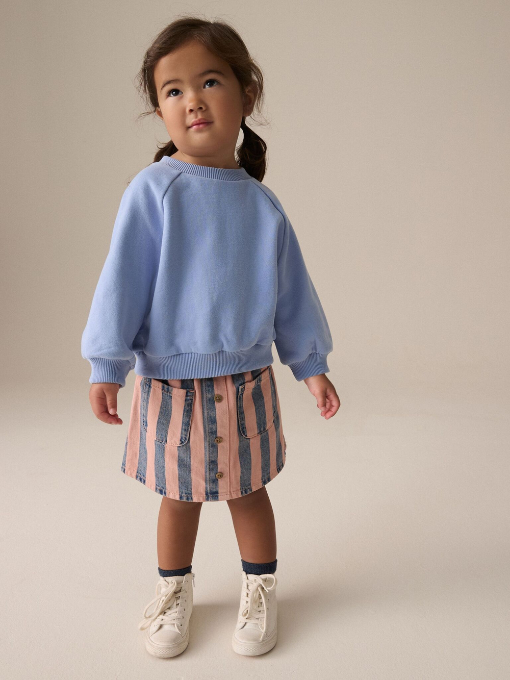 Юбка джинсовая для девочки Next E29-090, Синий, Розовый