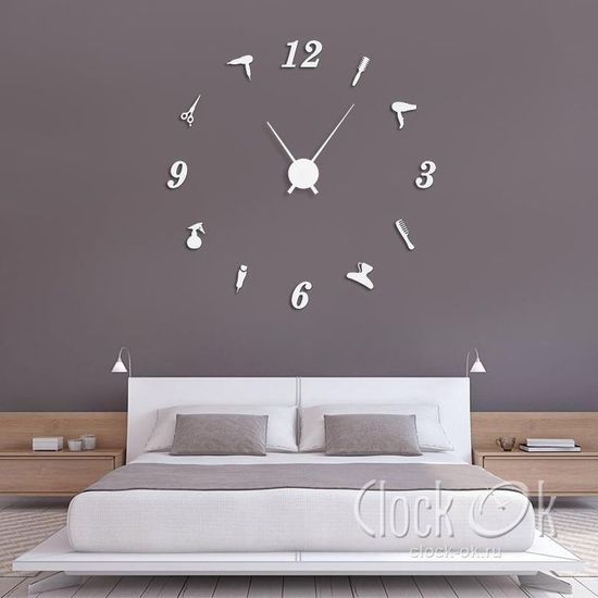 Настенные 3D часы Парикмахер