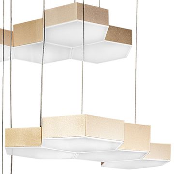 Подвесной светодиодный светильник 750221 золото матовое 3000K 60W Favo Lightstar