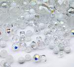 МБ-1 Хрустальные бусины, форма: МИКС, цвет: Белый, 25 гр.