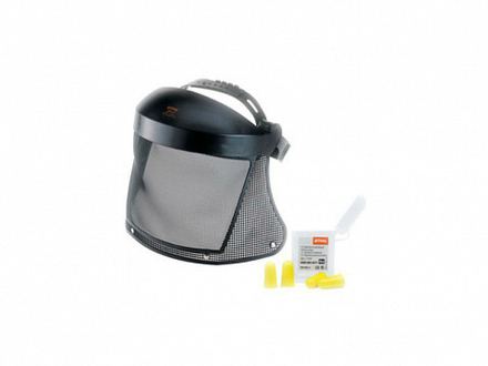 Защита лица с пластиковым щитком и берушами