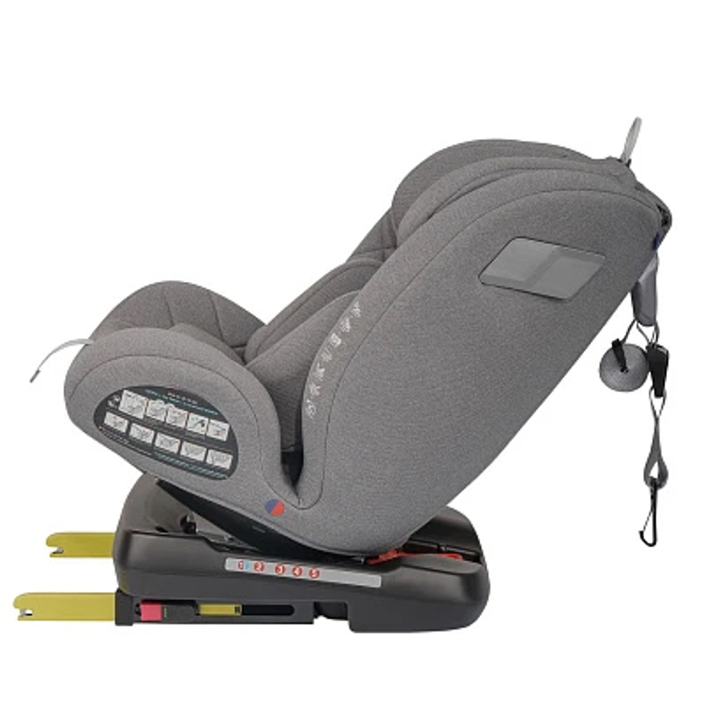 Автокресло детское Indigo Tourneo S ISOFIX группа 0/1/2/3 (0-36) серый